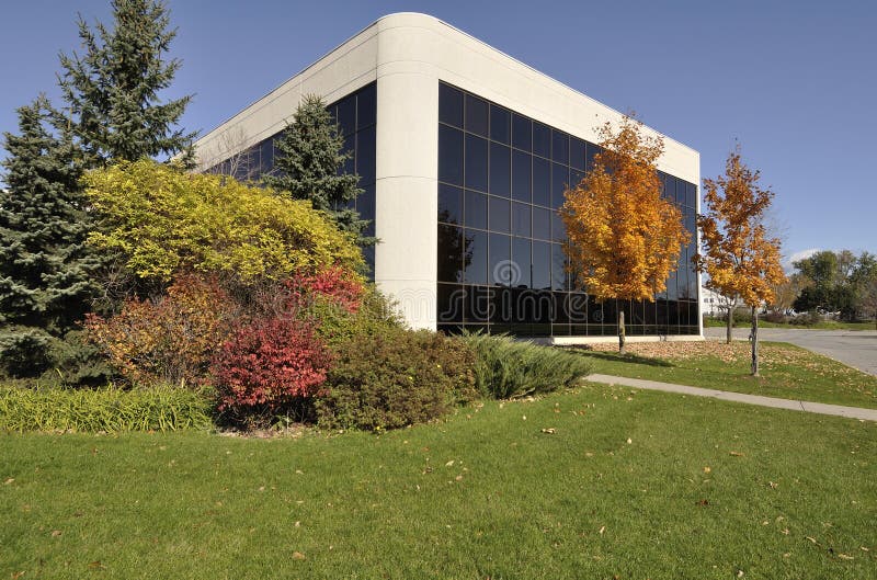 Office complex with landscaping